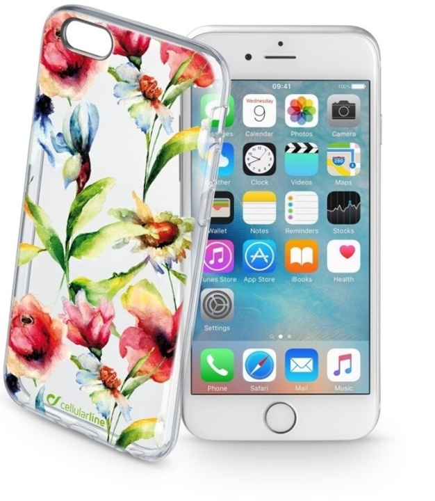 Cellularline Flowers, TPU case iPhone 6/6S in the group SMARTPHONE & TABLETS / Phone cases / Apple / iPhone 6/6S / Cases at TP E-commerce Nordic AB (38-89512)