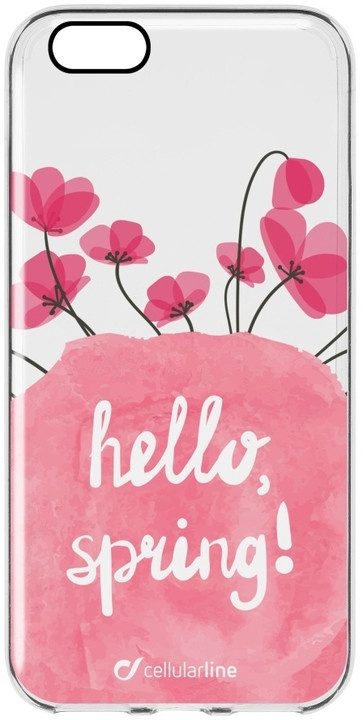 cellularline Bloom, TPU case iPhone 6/6S, Transparent with flowers in the group SMARTPHONE & TABLETS / Phone cases / Apple / iPhone 6/6S / Cases at TP E-commerce Nordic AB (38-89514)
