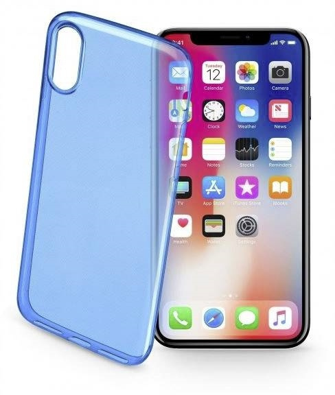 Cellularline Mobile cover in TPU plastic for iPhone X/XS, Dark blue in the group SMARTPHONE & TABLETS / Phone cases / Apple / iPhone X/XS / Cases at TP E-commerce Nordic AB (38-89518)