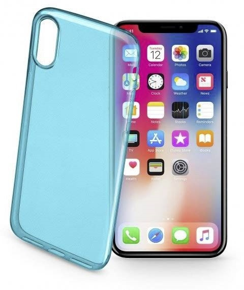 Cellularline Mobile cover in TPU plastic for iPhone X/XS, Turquoise in the group SMARTPHONE & TABLETS / Phone cases / Apple / iPhone X/XS / Cases at TP E-commerce Nordic AB (38-89521)