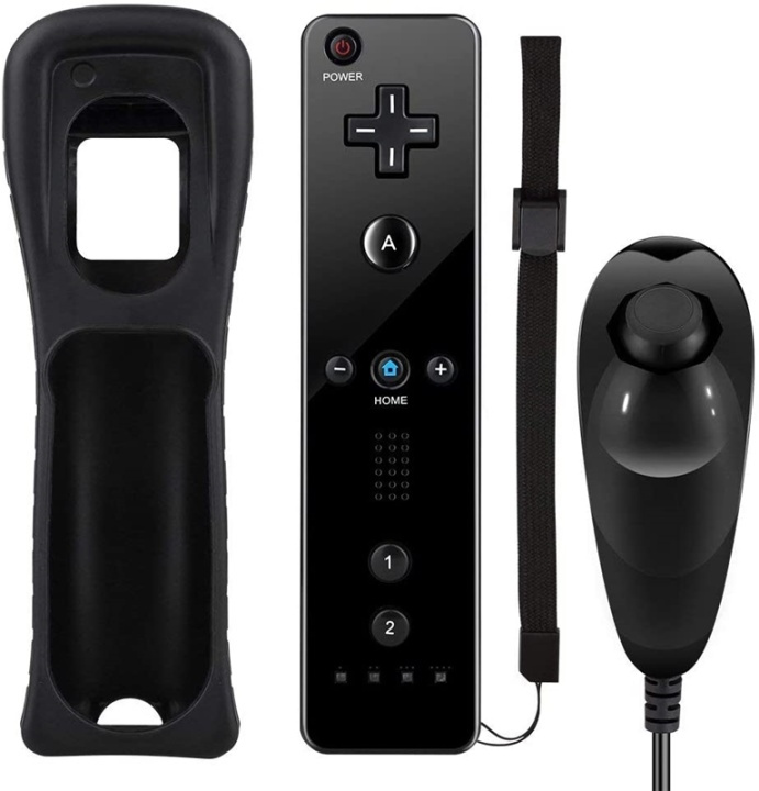 Remote Plus + Nunchuck till Wii-Wii U, Svart in the group HOME ELECTRONICS / Game consoles & Accessories / Nintendo Wii at TP E-commerce Nordic AB (38-89553)