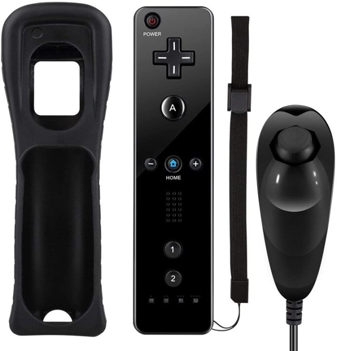 Remote Plus + Nunchuck for Wii Wii U, Black in the group HOME ELECTRONICS / Game consoles & Accessories / Nintendo Wii at TP E-commerce Nordic AB (38-89553)