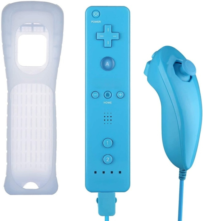 Remote Plus + Nunchuck for Wii-Wii U, Light Blue in the group HOME ELECTRONICS / Game consoles & Accessories / Nintendo Wii at TP E-commerce Nordic AB (38-89555)