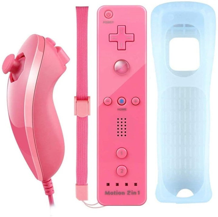 Remote Plus + Nunchuck compatible with Wii-Wii U, Pink in the group HOME ELECTRONICS / Game consoles & Accessories / Nintendo Wii at TP E-commerce Nordic AB (38-89556)