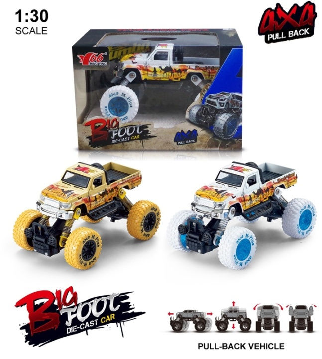 Pull-back Monstertruck 1:30 4x4 in the group TOYS, KIDS & BABY PRODUCTS / Radio controlled / RC cars at TP E-commerce Nordic AB (38-89652)