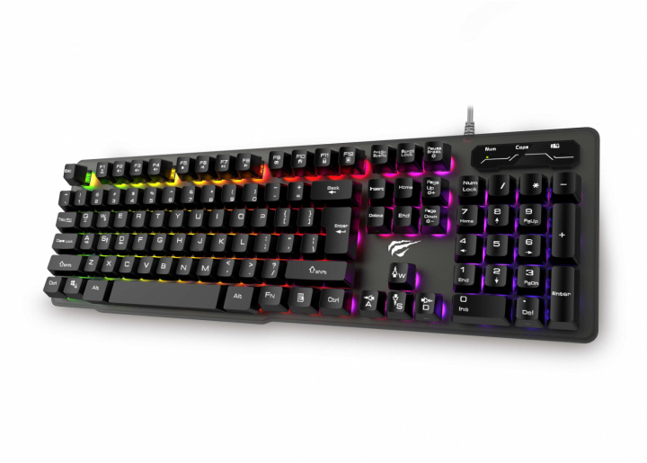 Havit HV-KB414L Gamingtangentbord med RGB in the group COMPUTERS & PERIPHERALS / GAMING / Keyboards at TP E-commerce Nordic AB (38-89694)