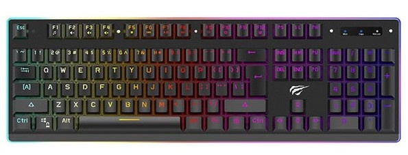 Havit HV-KB391L Semi-Mekaniskt tangentbord med RGB in the group COMPUTERS & PERIPHERALS / GAMING / Keyboards at TP E-commerce Nordic AB (38-89695)