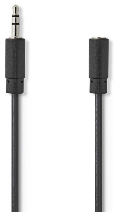 Nedis Stereo Audio Cable | 3.5 mm Male | 3.5 mm Female | Nickel Plated | 2.00 m | Round | Black | Box in the group HOME ELECTRONICS / Cables & Adapters / Audio analog / 3.5 mm at TP E-commerce Nordic AB (38-89829)