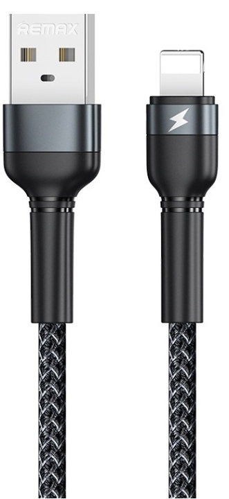 Remax Braided USB-A to Lightning 2.4A, 1m in the group SMARTPHONE & TABLETS / Chargers & Cables / Cables / Cables Lightning at TP E-commerce Nordic AB (38-89855)