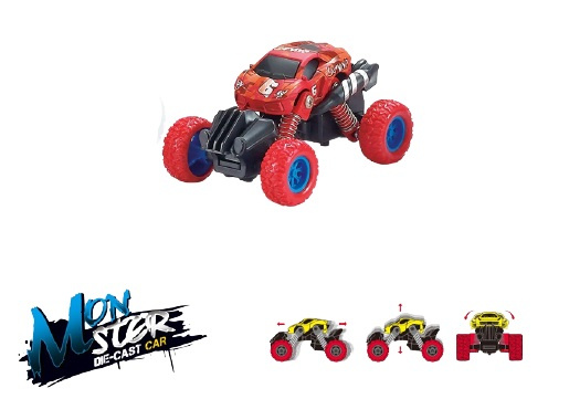 Mini Monstertruck 4x4 1:70, Röd in the group TOYS, KIDS & BABY PRODUCTS / Toys / Toy cars at TP E-commerce Nordic AB (38-89866)