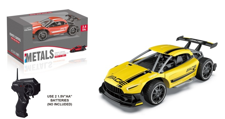 RC 2.4GHz High power Racingbil 1:24, Gul in the group TOYS, KIDS & BABY PRODUCTS / Radio controlled / RC cars at TP E-commerce Nordic AB (38-89869)