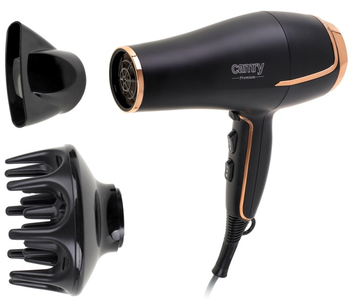 Camry Hair dryer with diffuser, 2200W in the group BEAUTY & HEALTH / Hair & Styling / Styling Tools / Hair dryer at TP E-commerce Nordic AB (38-89919)