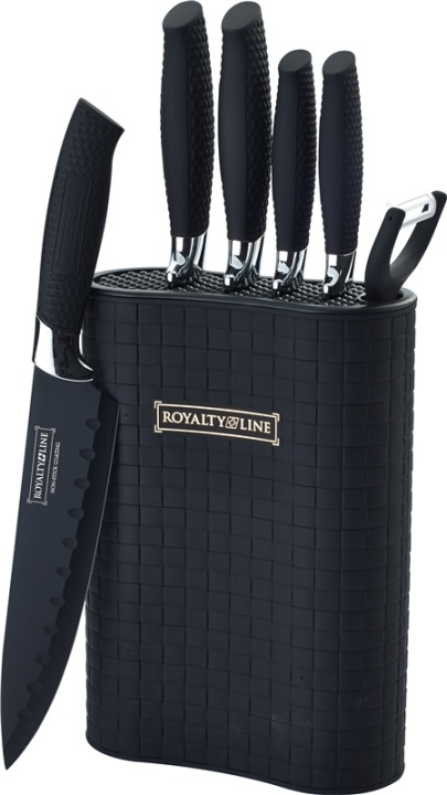 Royalty Line 5st knivar med knivställ in the group HOME, HOUSEHOLD & GARDEN / Kitchen utensils / Kitchen knives & Knife sharpeners at TP E-commerce Nordic AB (38-89994)