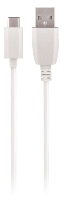 Maxlife USB-C laddkabel (1A), 1m, vit in the group SMARTPHONE & TABLETS / Chargers & Cables / Cables / Cables Type C at TP E-commerce Nordic AB (38-90066)
