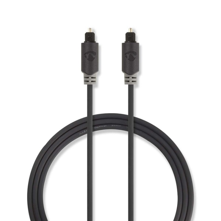 Nedis Optical Audio Cable | TosLink Male | TosLink Male | 2.00 m | Round | PVC | Anthracite | Box in the group HOME ELECTRONICS / Cables & Adapters / Audio Digital at TP E-commerce Nordic AB (38-90109)
