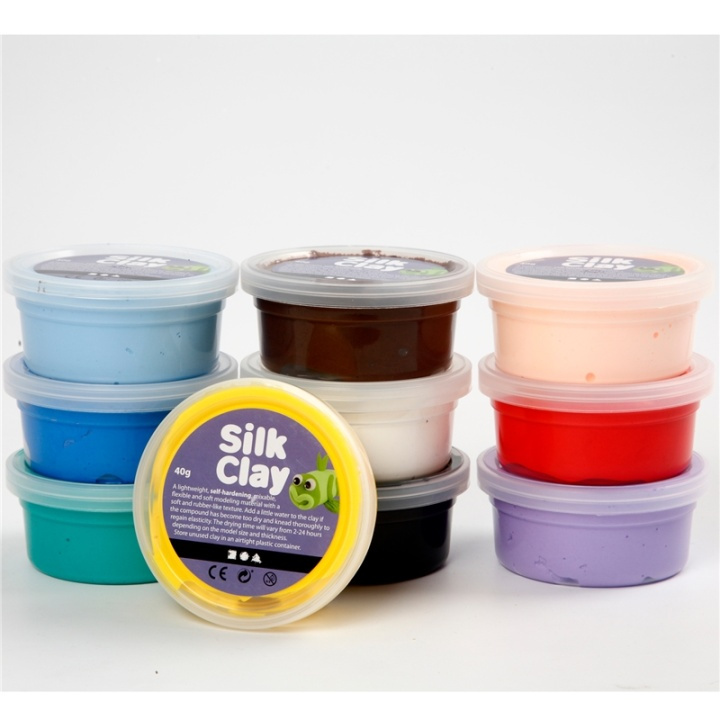 Silk Clay Mixade Färger Basic 1 10x40g in the group TOYS, KIDS & BABY PRODUCTS / Toys / Clay, play sand and accessories at TP E-commerce Nordic AB (38-90235)