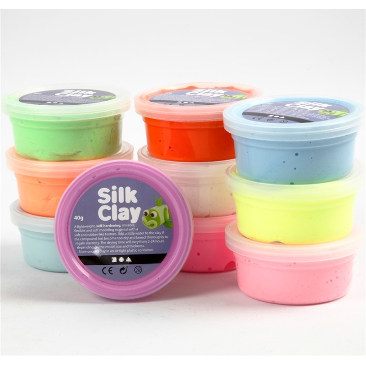 Silk Clay Mixade Färger Basic 2 10x40g in the group TOYS, KIDS & BABY PRODUCTS / Toys / Clay, play sand and accessories at TP E-commerce Nordic AB (38-90236)