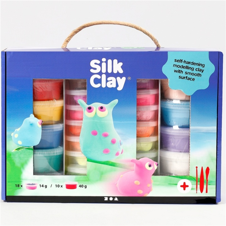 Silk Clay Presentask Mixade Färger in the group TOYS, KIDS & BABY PRODUCTS / Toys / Clay, play sand and accessories at TP E-commerce Nordic AB (38-90239)