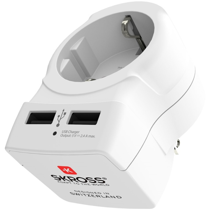 SKROSS El-Adapter USB USA/JP mfl in the group HOME, HOUSEHOLD & GARDEN / Electricity & Lighting / Travel adapters at TP E-commerce Nordic AB (38-90253)