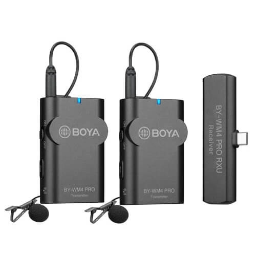 BOYA Microphone BY-WM4 Pro K6 Lavalier x2 Wireless USB-C in the group HOME ELECTRONICS / Audio & Picture / Handheld Microphones at TP E-commerce Nordic AB (38-90561)
