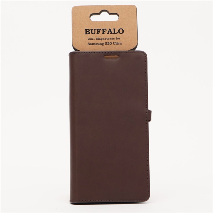 Buffalo Wallet Case Brown - Samsung S20 Ultra in the group SMARTPHONE & TABLETS / Phone cases / Samsung at TP E-commerce Nordic AB (38-90582)