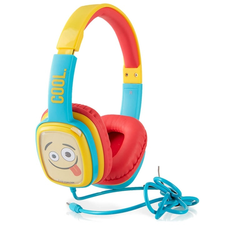 Emoji Headphone Flip\'N\'Switch Junior On-Ear Wired Blue 80dB in the group HOME ELECTRONICS / Audio & Picture / Headphones & Accessories / Headphones at TP E-commerce Nordic AB (38-90632)