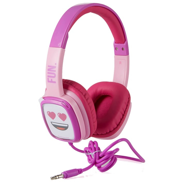 Emoji Headphone Flip\'N\'Switch Junior On-Ear Wired Pink 80dB in the group HOME ELECTRONICS / Audio & Picture / Headphones & Accessories / Headphones at TP E-commerce Nordic AB (38-90633)