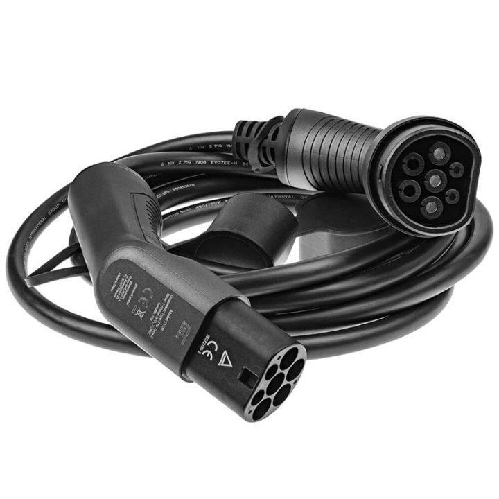 GREENCELL EV Cable EV09 Typ2 5m 7.2kW 32A 1-Phase Black in the group CAR / Charging cables & Charging boxes to Electric cars at TP E-commerce Nordic AB (38-90692)