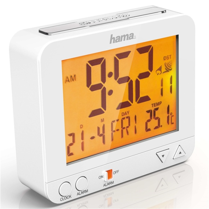 Hama Väckarklocka RC550 Radio Vit in the group HOME, HOUSEHOLD & GARDEN / Watches & Counters / Alarmclocks at TP E-commerce Nordic AB (38-90727)