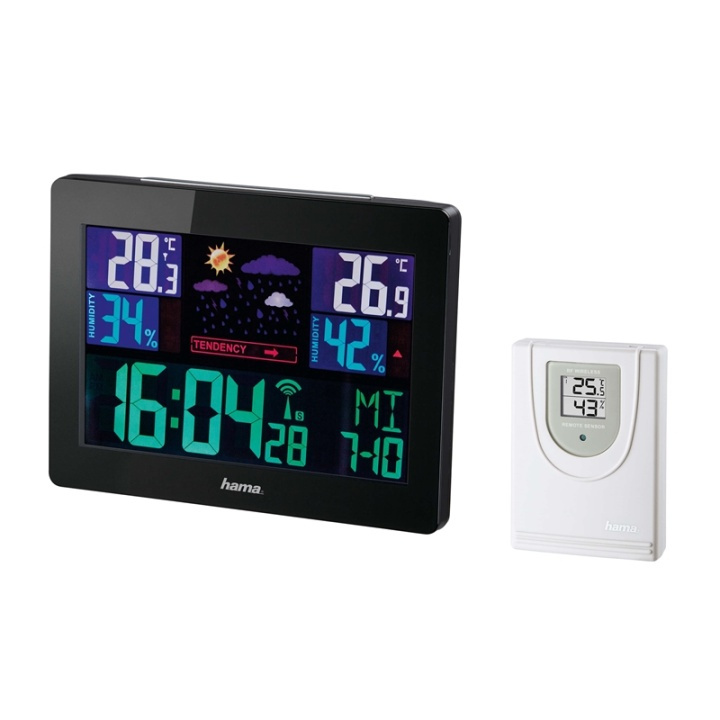 Hama Väderstation EWS-1400 Color Svart in the group HOME, HOUSEHOLD & GARDEN / Fans & Climate products / Thermometers & Weather stations at TP E-commerce Nordic AB (38-90735)