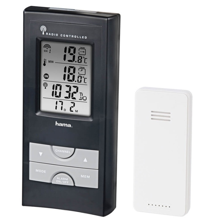 Hama Weatherstation EWS-165 Black in the group HOME, HOUSEHOLD & GARDEN / Fans & Climate products / Thermometers & Weather stations at TP E-commerce Nordic AB (38-90737)