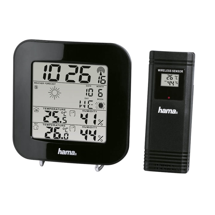 Hama Väderstation EWS-200 Svart in the group HOME, HOUSEHOLD & GARDEN / Fans & Climate products / Thermometers & Weather stations at TP E-commerce Nordic AB (38-90738)