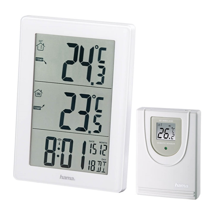 Hama Väderstation EWS-3000 Vit in the group HOME, HOUSEHOLD & GARDEN / Fans & Climate products / Thermometers & Weather stations at TP E-commerce Nordic AB (38-90739)