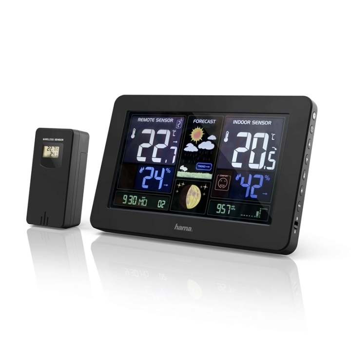 Hama Weatherstation Premium Incl. USB-charging in the group HOME, HOUSEHOLD & GARDEN / Fans & Climate products / Thermometers & Weather stations at TP E-commerce Nordic AB (38-90744)