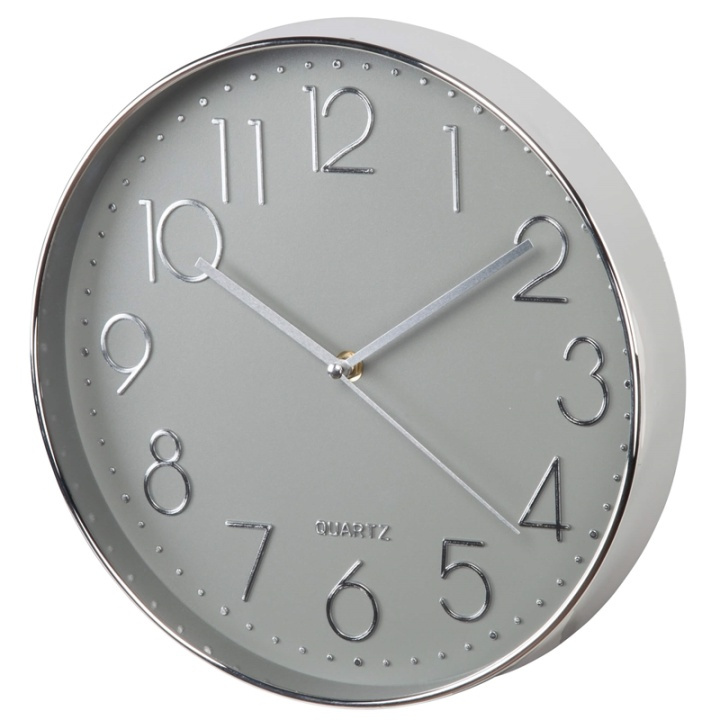 HAMA Wall Clock Elegant Silver/Grey in the group HOME, HOUSEHOLD & GARDEN / Watches & Counters / Wall clocks at TP E-commerce Nordic AB (38-90748)