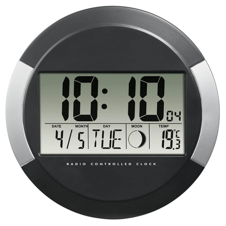 Hama Radio Wall Clock Black in the group HOME, HOUSEHOLD & GARDEN / Watches & Counters / Wall clocks at TP E-commerce Nordic AB (38-90753)