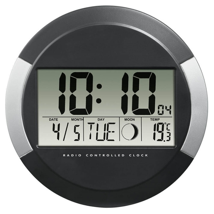 Hama Väggklocka PP245 Radiokontrollerad Svart in the group HOME, HOUSEHOLD & GARDEN / Watches & Counters / Wall clocks at TP E-commerce Nordic AB (38-90753)