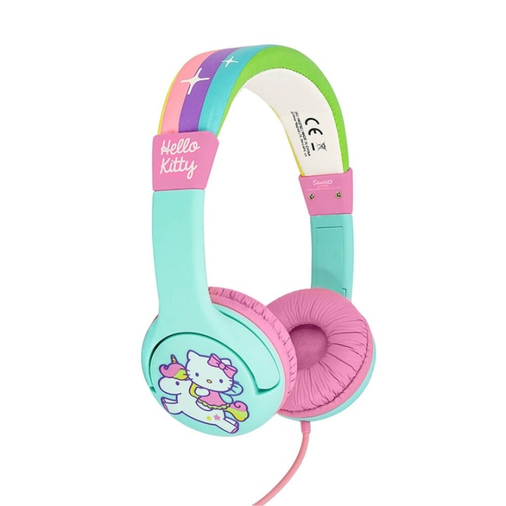 HELLO KITTY Headphone Junior On-Ear 85dB Green/Pink in the group HOME ELECTRONICS / Audio & Picture / Headphones & Accessories / Headphones at TP E-commerce Nordic AB (38-90756)