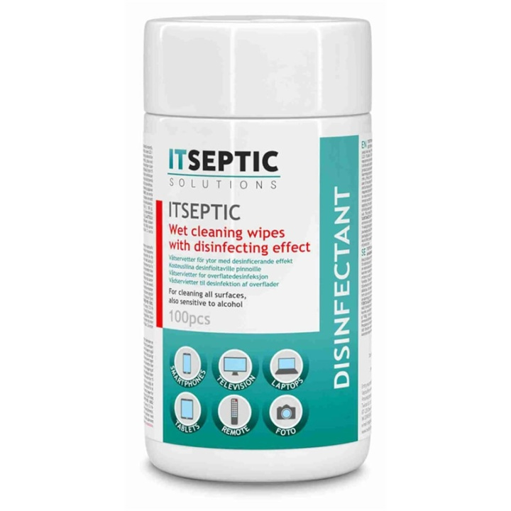 itseptic Surface Disinfection Wet Wipes Small Chloride 9x13,5cm 100 pcs in the group HOME, HOUSEHOLD & GARDEN / Cleaning products / Surface disinfectant at TP E-commerce Nordic AB (38-90870)
