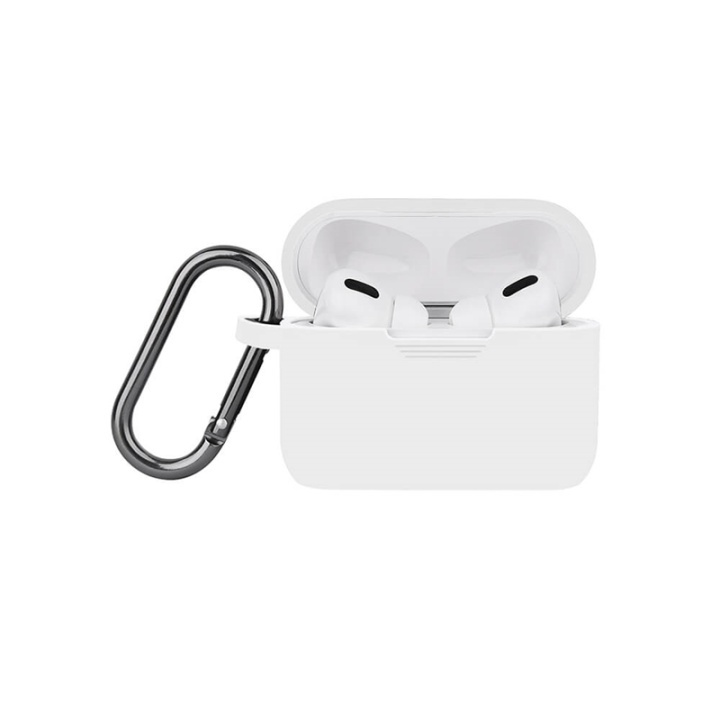 NORTH Airpods Pro Protective Case Silicone Carabiner White in the group HOME ELECTRONICS / Audio & Picture / Headphones & Accessories / Accessories at TP E-commerce Nordic AB (38-91014)