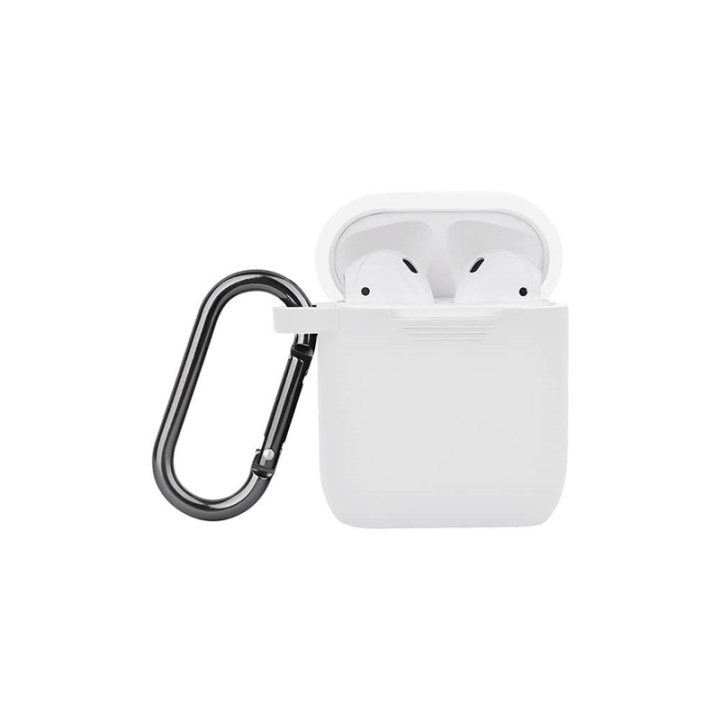 NORTH Airpods Protective Case Silicone Carabiner White in the group HOME ELECTRONICS / Audio & Picture / Headphones & Accessories / Accessories at TP E-commerce Nordic AB (38-91016)