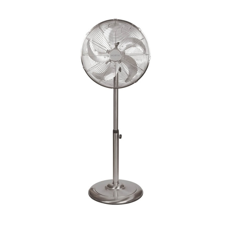 NORTH Stand Fan 40cm Premium Satin Chrome in the group HOME, HOUSEHOLD & GARDEN / Fans & Climate products / Floor standing fans at TP E-commerce Nordic AB (38-91022)
