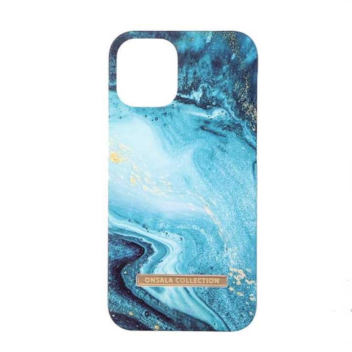 Onsala COLLECTION Mobile Cover Soft Blue Sea Marble iPhone 12 Mini in the group SMARTPHONE & TABLETS / Phone cases / Apple / iPhone 12 Mini / Cases at TP E-commerce Nordic AB (38-91048)