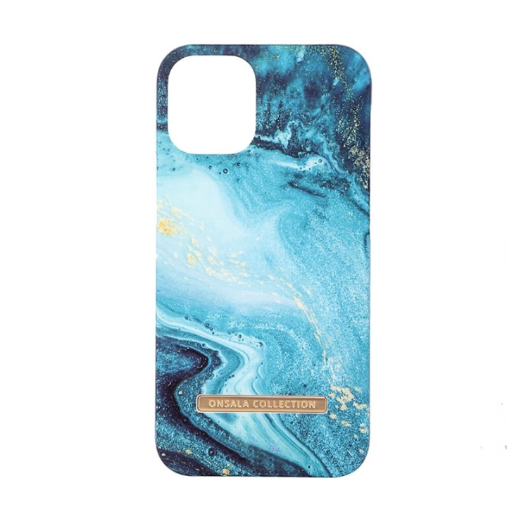 Onsala COLLECTION Mobilskal Soft Blue Sea Marble iPhone 12 Mini in the group SMARTPHONE & TABLETS / Phone cases / Apple / iPhone 12 Mini / Cases at TP E-commerce Nordic AB (38-91048)
