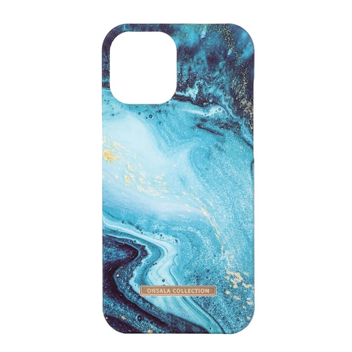 Onsala COLLECTION Mobilskal Soft Blue Sea Marble iPhone 12 / 12 Pro in the group SMARTPHONE & TABLETS / Phone cases / Apple / iPhone 12 / Cases at TP E-commerce Nordic AB (38-91049)