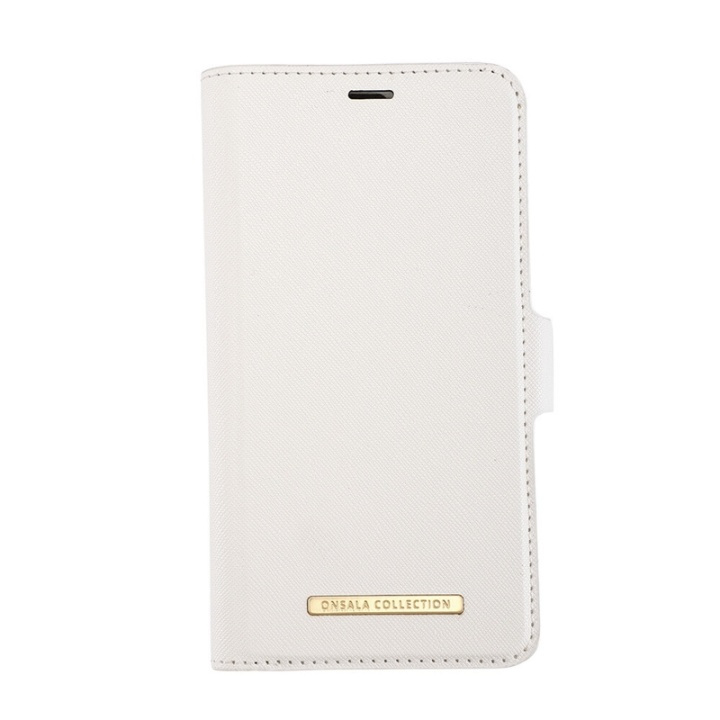 ONSALA Wallet Case Saffiano White - iPhone 12 / 12 Pro in the group SMARTPHONE & TABLETS / Phone cases / Apple / iPhone 12 / Wallet Case at TP E-commerce Nordic AB (38-91073)