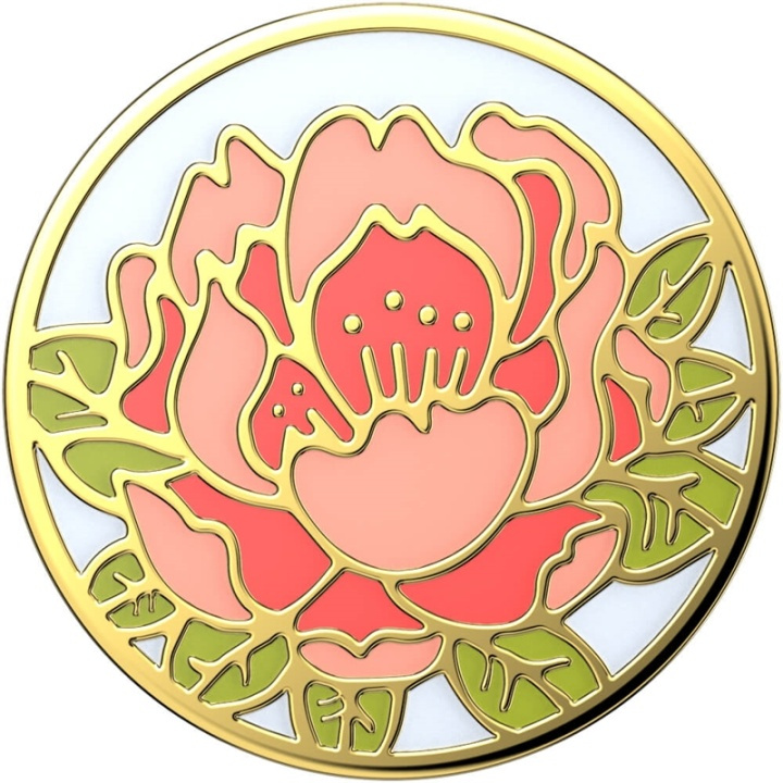 PopSockets Enamel Blooming Peony Pink Avtagbart Grip med Ställfunktion Premium in the group SMARTPHONE & TABLETS / Other accessories / Popsockets at TP E-commerce Nordic AB (38-91186)