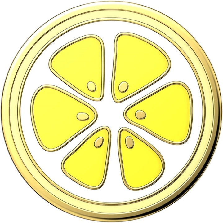 PopSockets Enamel Lemon Slice Yellow Avtagbart Grip med Ställfunktion Premium in the group SMARTPHONE & TABLETS / Other accessories / Popsockets at TP E-commerce Nordic AB (38-91189)