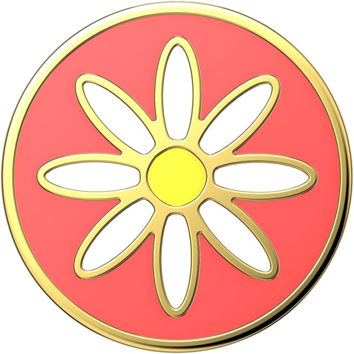 PopSockets Enamel Quaint Daisy Coral Avtagbart Grip med Ställfunktion Premium in the group SMARTPHONE & TABLETS / Other accessories / Popsockets at TP E-commerce Nordic AB (38-91190)