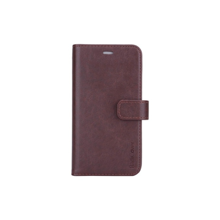 RADICOVER Wallet Case iPhone 12 / 12 Pro Anti-Radiation Flipcover RFID Brown in the group SMARTPHONE & TABLETS / Phone cases / Apple / iPhone 12 / Wallet Case at TP E-commerce Nordic AB (38-91293)